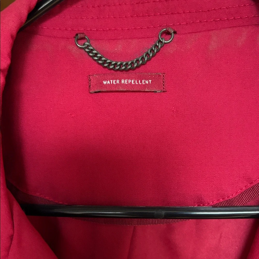 Women's Red Trench Coat - Picture 2 of 3